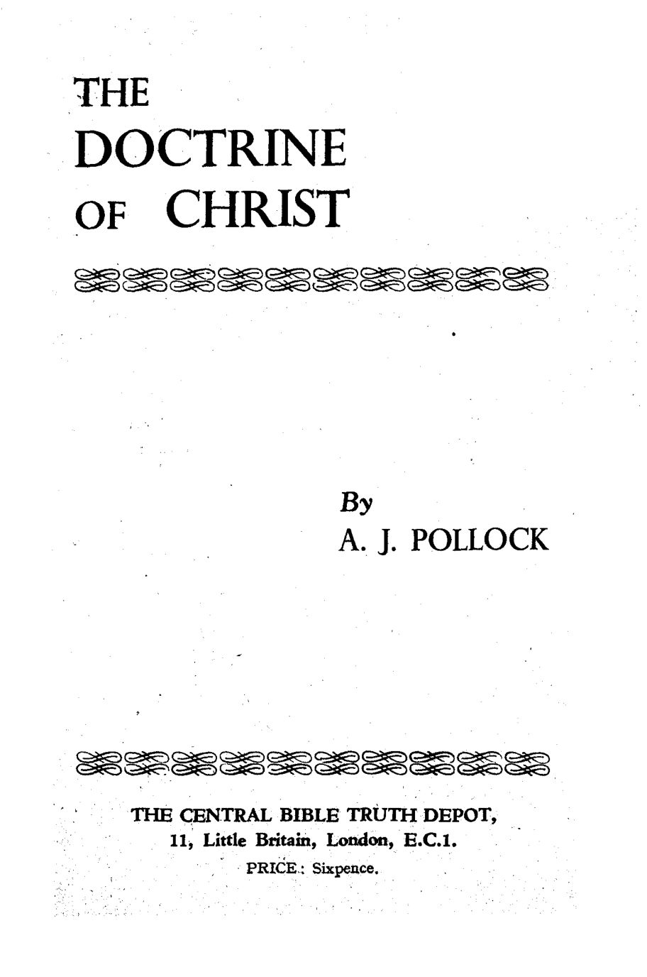 Pollock The Doctrine of Christ